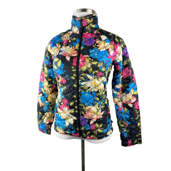 The North Face Floral Lotus Jacket Quilted Thermoball Puffer Full Zip Size Small - Picture 14 of 14